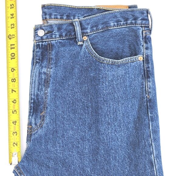 Levis 505 Jeans Mens 42x30 Medium Blue Wash Straight Leg Denim Normcore Everyday - Picture 5 of 8